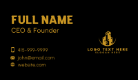 Gold High Rise Building Business Card