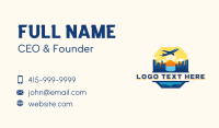 Travel Airplane Building Business Card