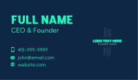 Technology Neon Circuit  Business Card