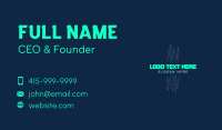 Technology Neon Circuit  Business Card Design