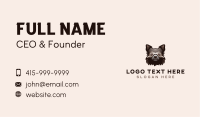 Shaggy Dog Head   Business Card