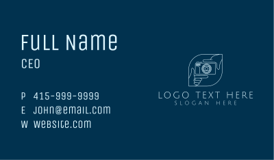 Photography Camera Hand Business Card