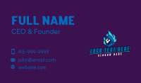 Fire Hooded Skeleton Mascot Business Card
