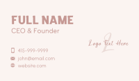 Signature Feminine Lettermark Business Card Design