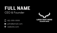 Silver Modern Horns Business Card Design