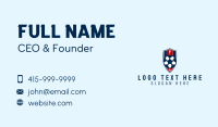 Soccer Ball Emblem  Business Card Design