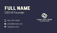 White Interlinked Shapes Business Card