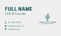 Golf Flag Shield Tournament Business Card Design