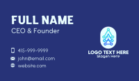Blue Triangles Tech Business Card Design