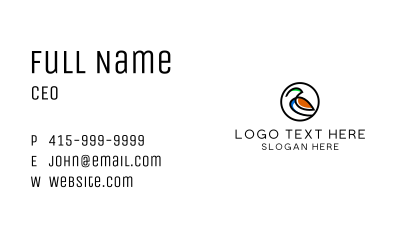 Bird Artistic Badge Business Card Image Preview