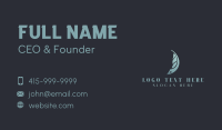 Fountain Pen Feather Writing Business Card