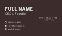 Professional Minimal Wordmark Business Card