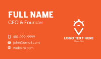 Location Pin Timer Business Card Design