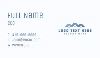 Roofing Realty Broker Business Card