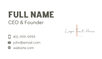 Blush Feminine Letter Business Card Design