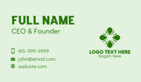 Green Petal Cross  Business Card Design