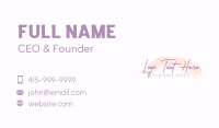 Brush Stroke Handwritten Wordmark Business Card