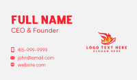Flame Fire Arrow Business Card