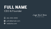 Leaf Cursive Wordmark Business Card