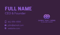 Purple Loop Abstract Business Card Design