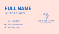 Blue Chubby Toucan  Business Card