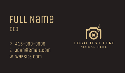 Multimedia Photography Camera Business Card