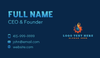 Snowflake Fire Gear Business Card Design