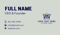 Skull Military Gun  Business Card