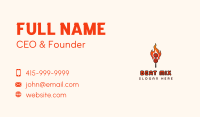Fire Barbecue Stick Business Card