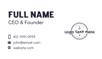 Anchor Restaurant Wordmark Business Card