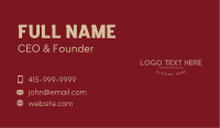 Elegant Stripe Wordmark Business Card