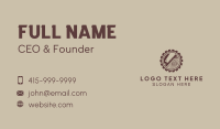 Saw Blade Log Cabin Business Card