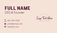 Feminine Business Wordmark Business Card Design
