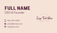 Feminine Business Wordmark Business Card