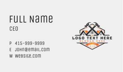 House Remodeling Hammer Business Card