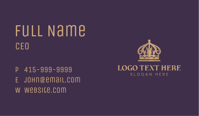 Elegant Noble Crown Business Card