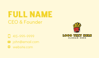 Smiling French Fries Mascot Business Card