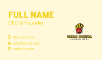 Smiling French Fries Mascot Business Card Image Preview