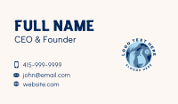 Woman Hand Globe Foundation Business Card Design