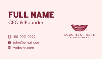 Maroon Lip Gloss Business Card Design