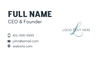 Script Lettermark Monogram Business Card Design