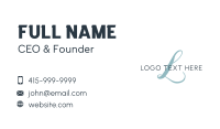 Script Lettermark Monogram Business Card