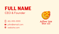 Moon Pizza Slice Business Card