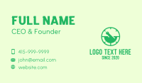 Green Mortar & Pestle Stopwatch Business Card