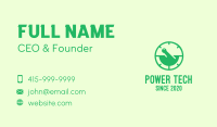 Green Mortar & Pestle Stopwatch Business Card