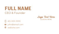 Cursive Traditional Wordmark Business Card Design