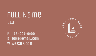 Classic Apparel Lettermark Business Card