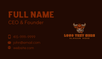 Bull Cigar Smoke Business Card