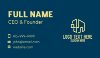Yellow Building Outline  Business Card
