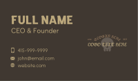 Ancient Style Wordmark  Business Card
